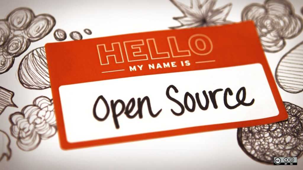 hello my name is open source nametag