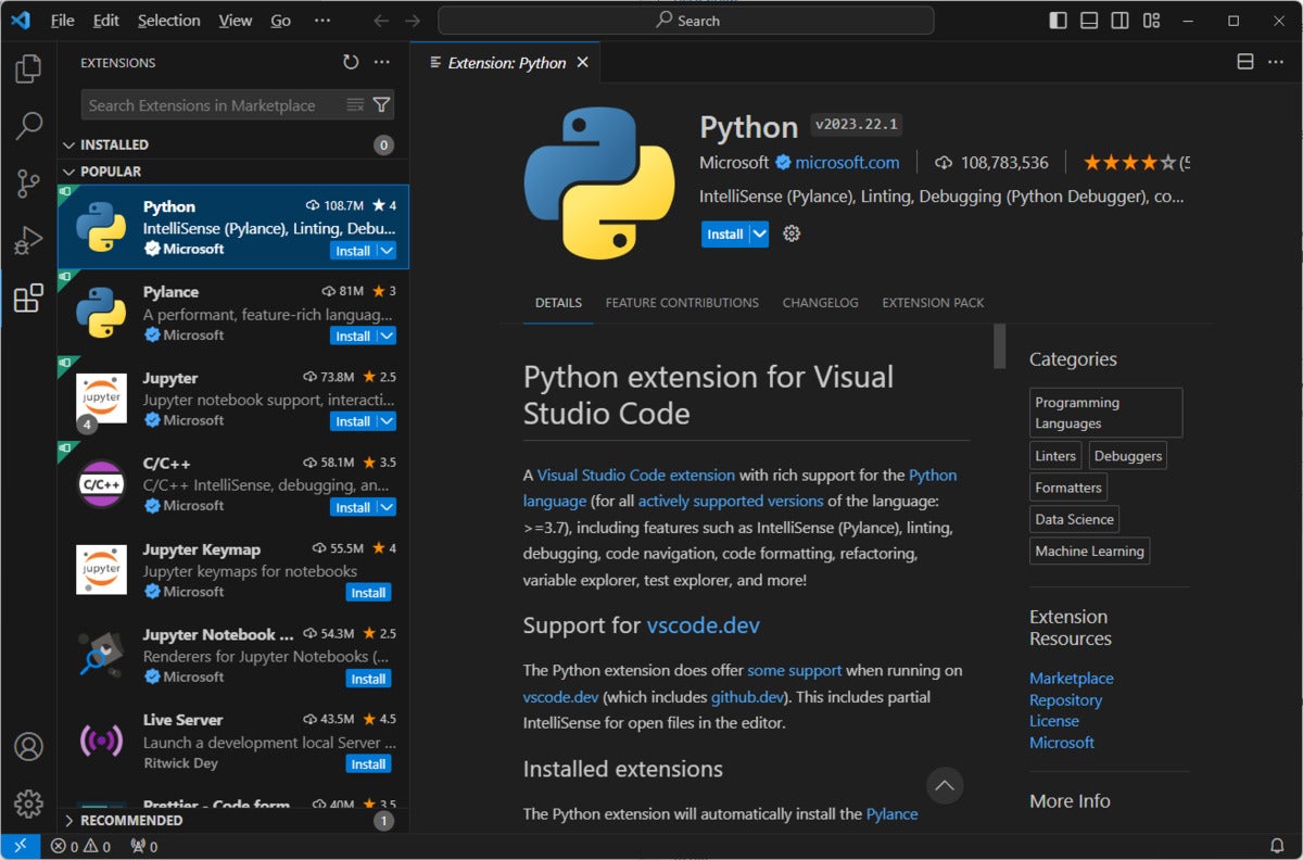 VS Code with the Python extension.