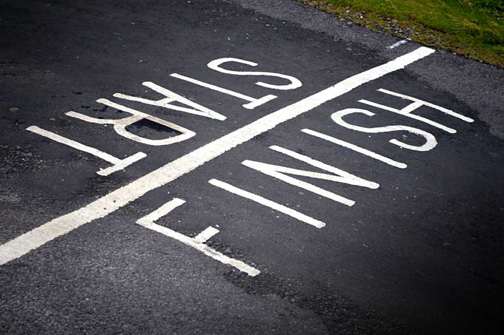 The start and finish line of the Inishowen 100 scenic drive [Ireland]