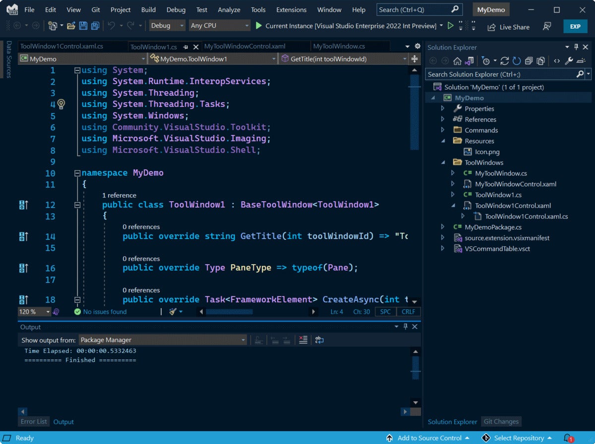 visual studio 2022 screenshot